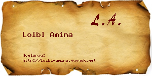 Loibl Amina névjegykártya